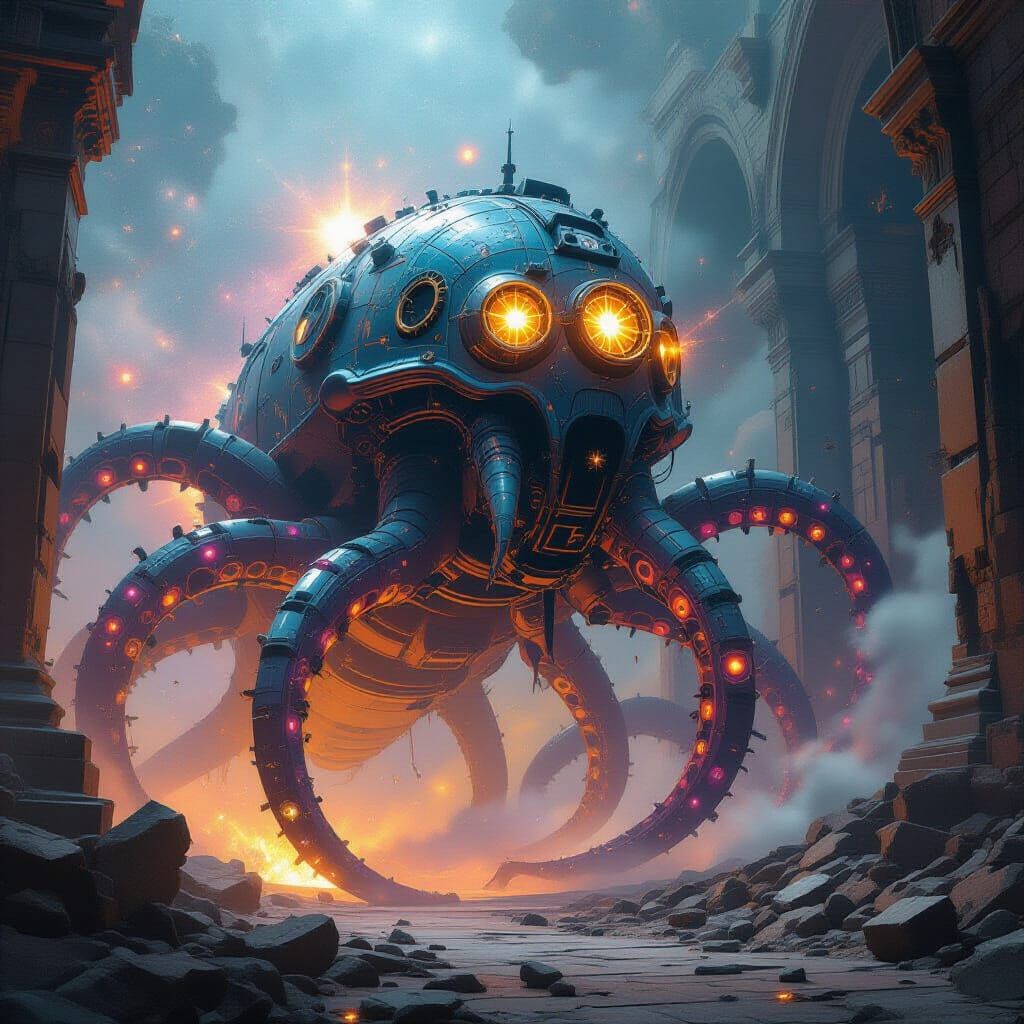 Spectral Clockwork Leviathan in Cosmic Ruins