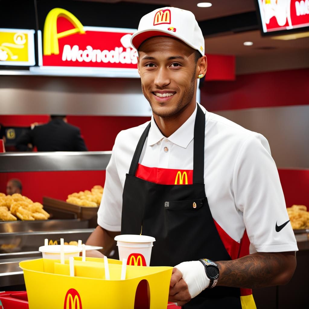 Neymar's Unexpected Shift: McDonald's Worker