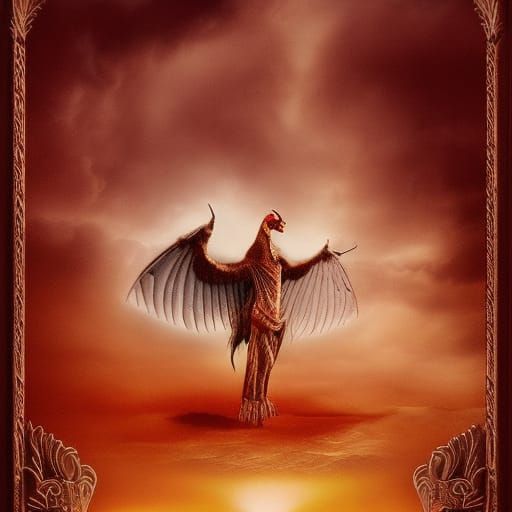 Friendly Red Pazuzu in Digital Matte Painting