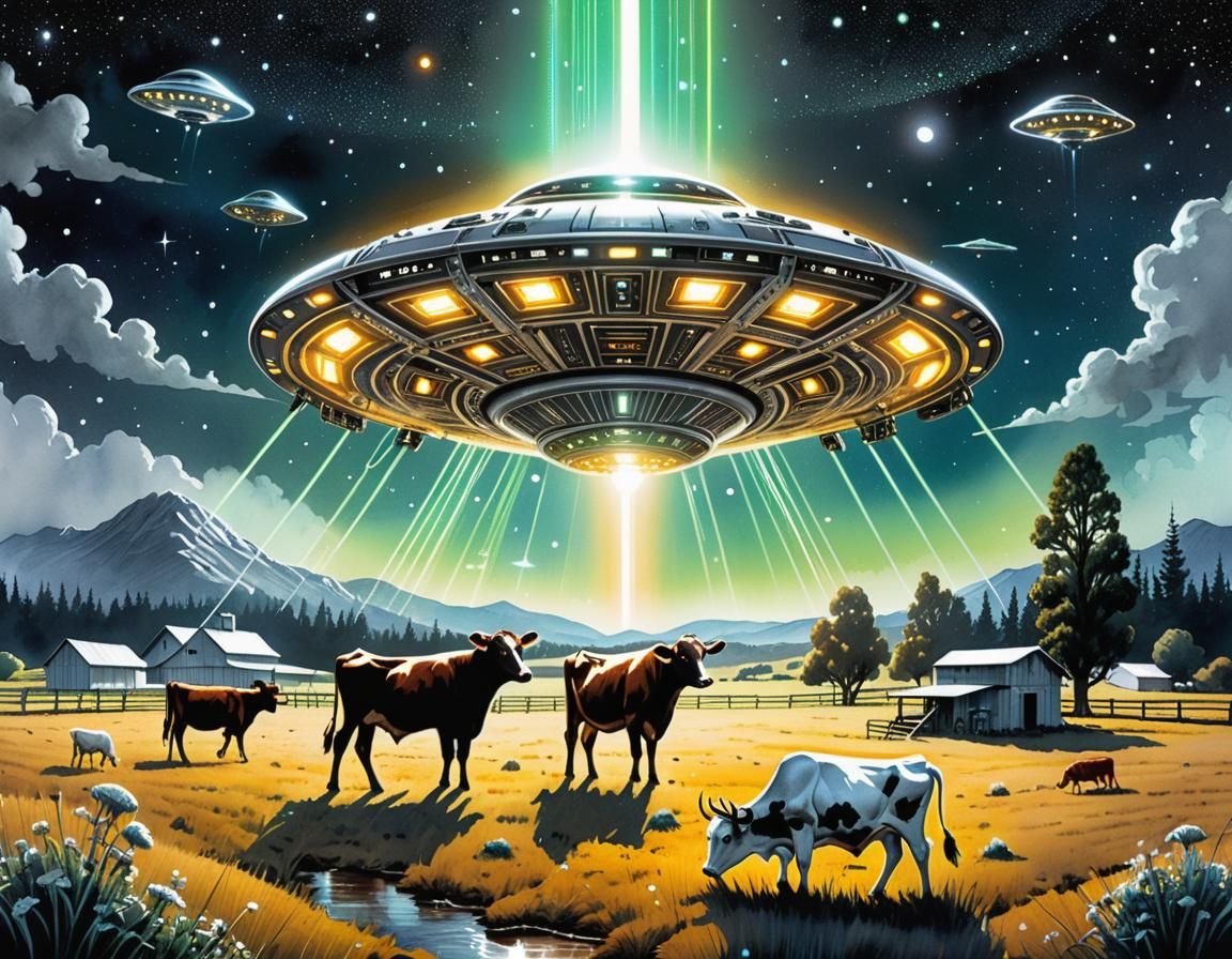 Alien Invasion: Stealing Cows!!!