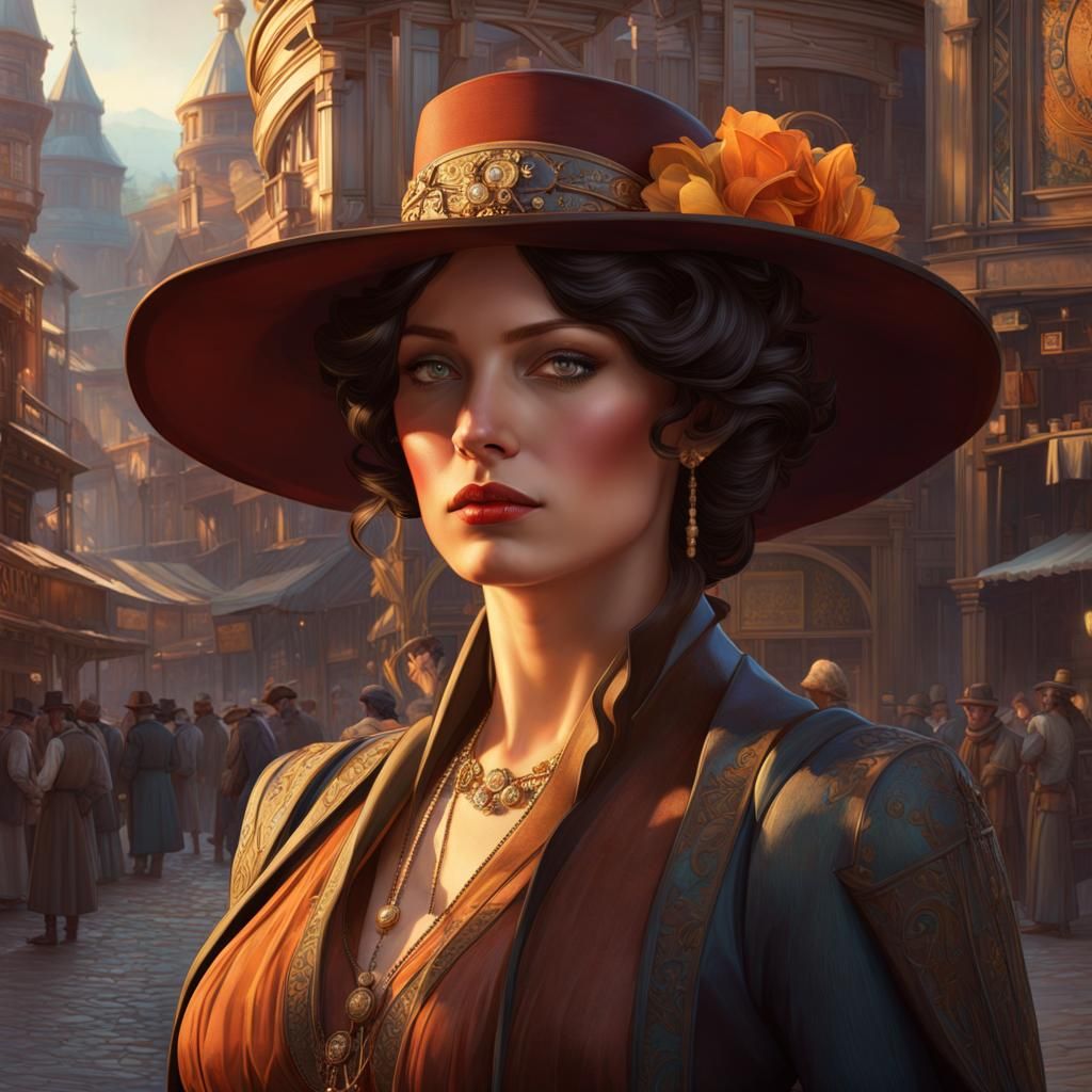 1899s Western town, crowded ,