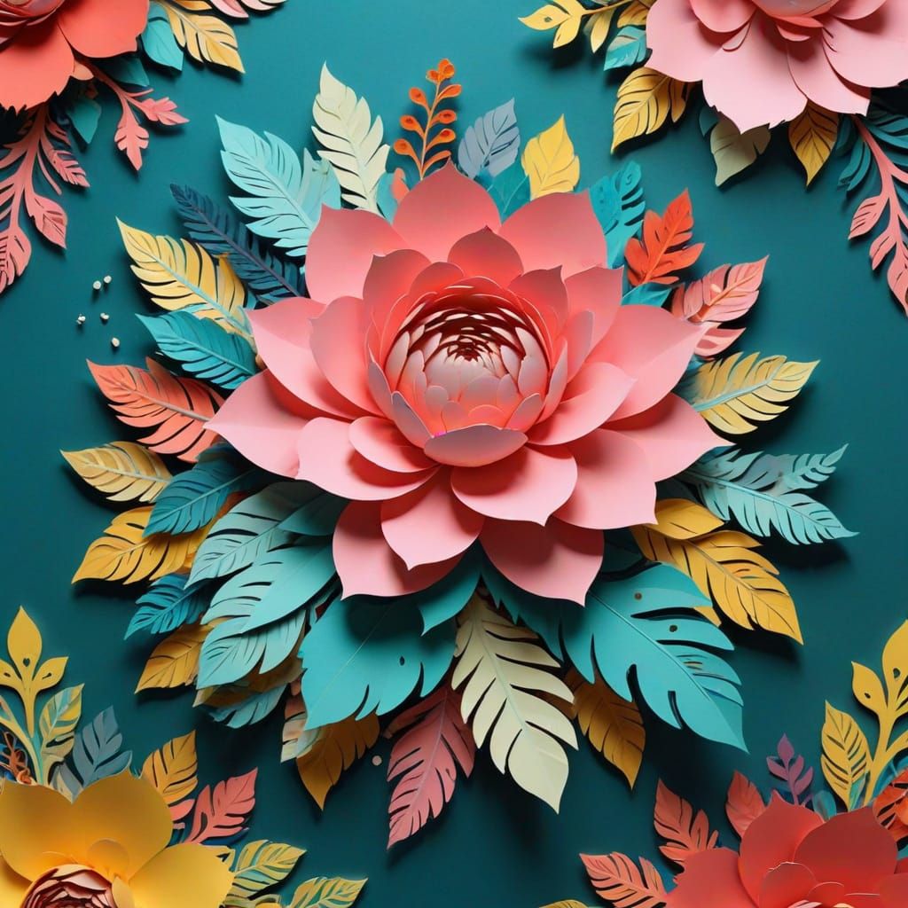 Rococo Paper Cut Art with Prismatic Assemblages