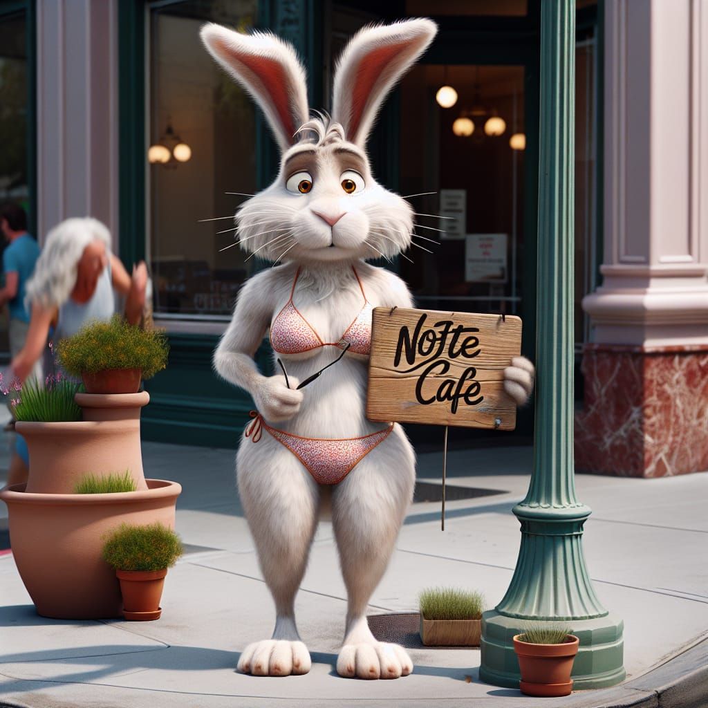 Bunny Billboard: A Tasteful Bikini on a Street Corner
