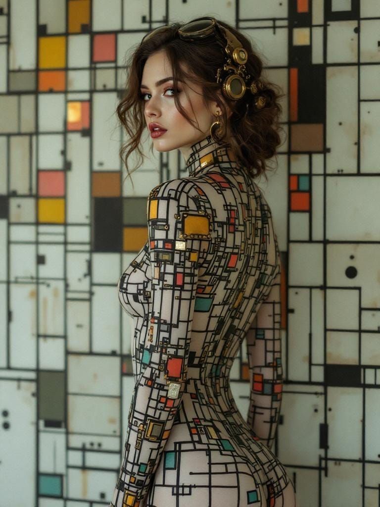 Geometric Illusion: Steampunk Fusion of Form and Design