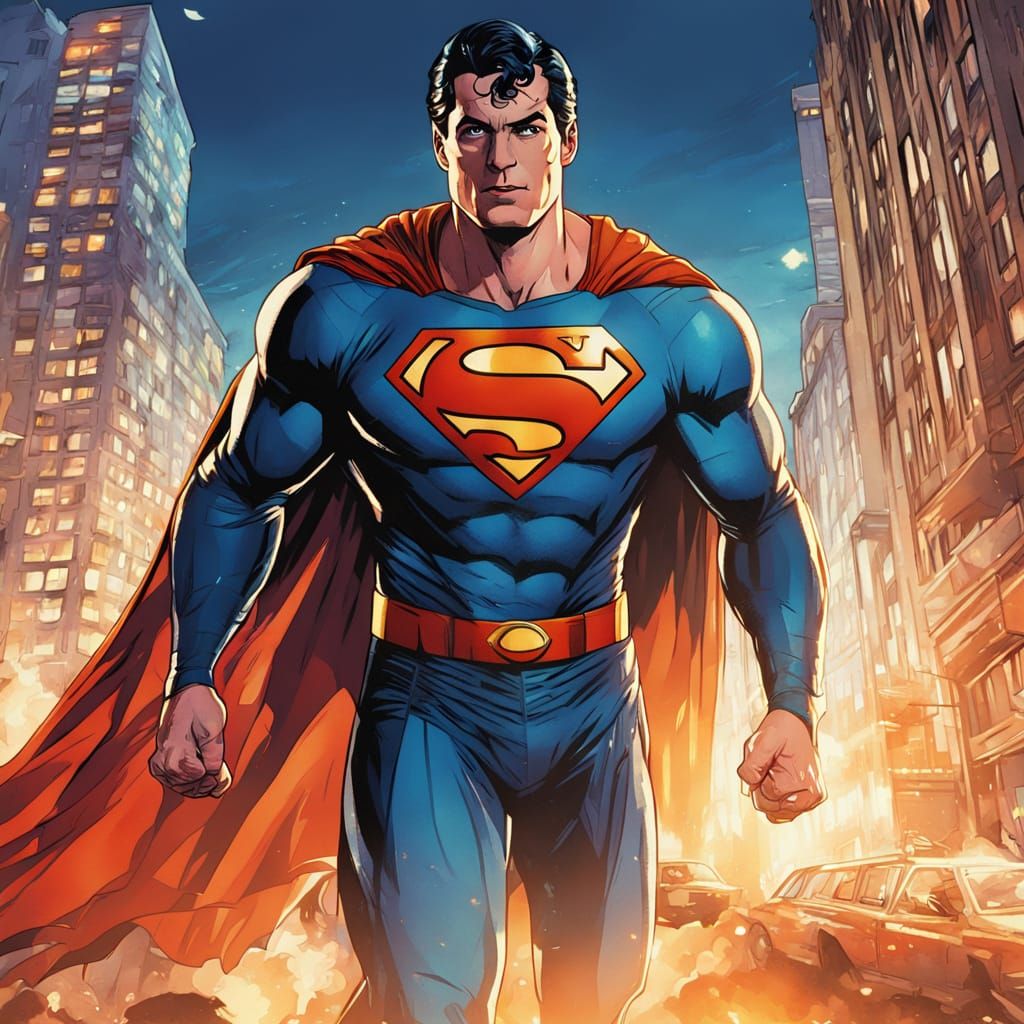 Superman and Lois Lane in Comic Book Art