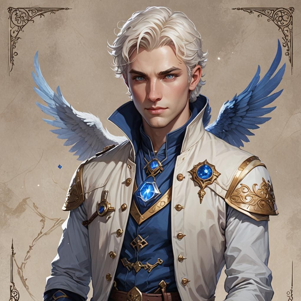 Aasimar Demi-God Bard Character Concept Art