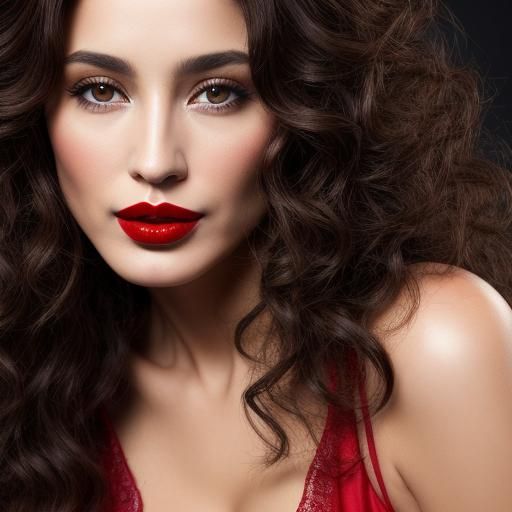 Brunette with Curls: A Fra Lippo Lippi-Style Etching