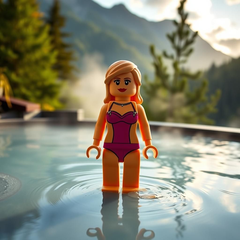 Lego Minifigure Woman in Thermal Bath