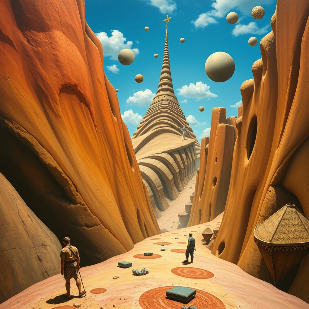 Surrealist Dreamscape in Salvador Dali Style