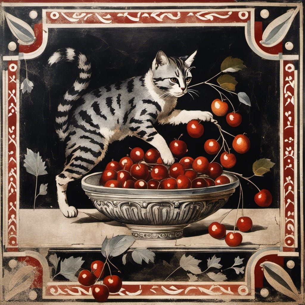 Cats of Pompeii (being naughty, mostly) IV