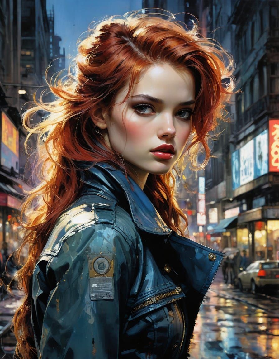 Ethereal Victorian Goddess in Dynamic Comic Book Art Style