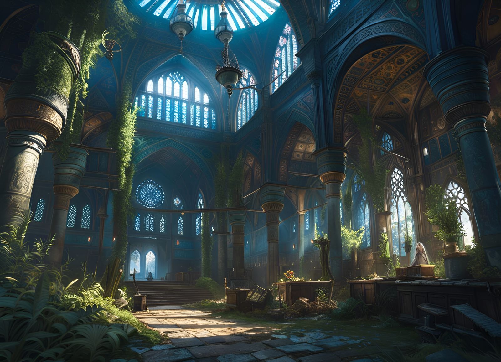 Post-Apocalyptic Landmark: The Blue Mosque Interior