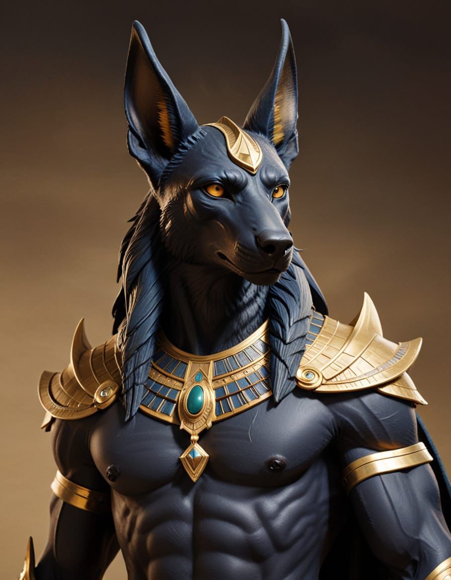 Mystical Jaguar Goddess Reimagined in Ancient Egyptian Style