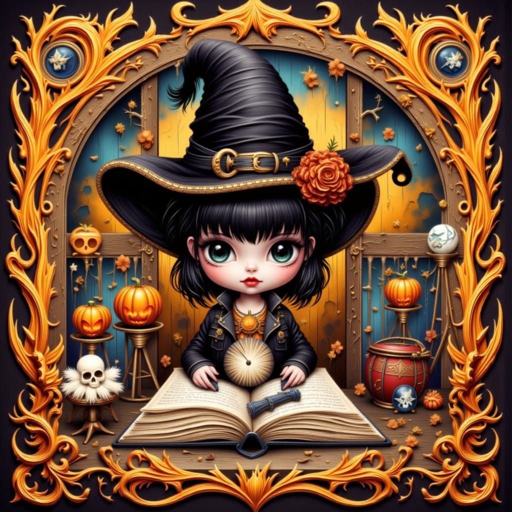 Mysterious Halloween Magic: Alchemy Wizard & Dark Enchantmen...
