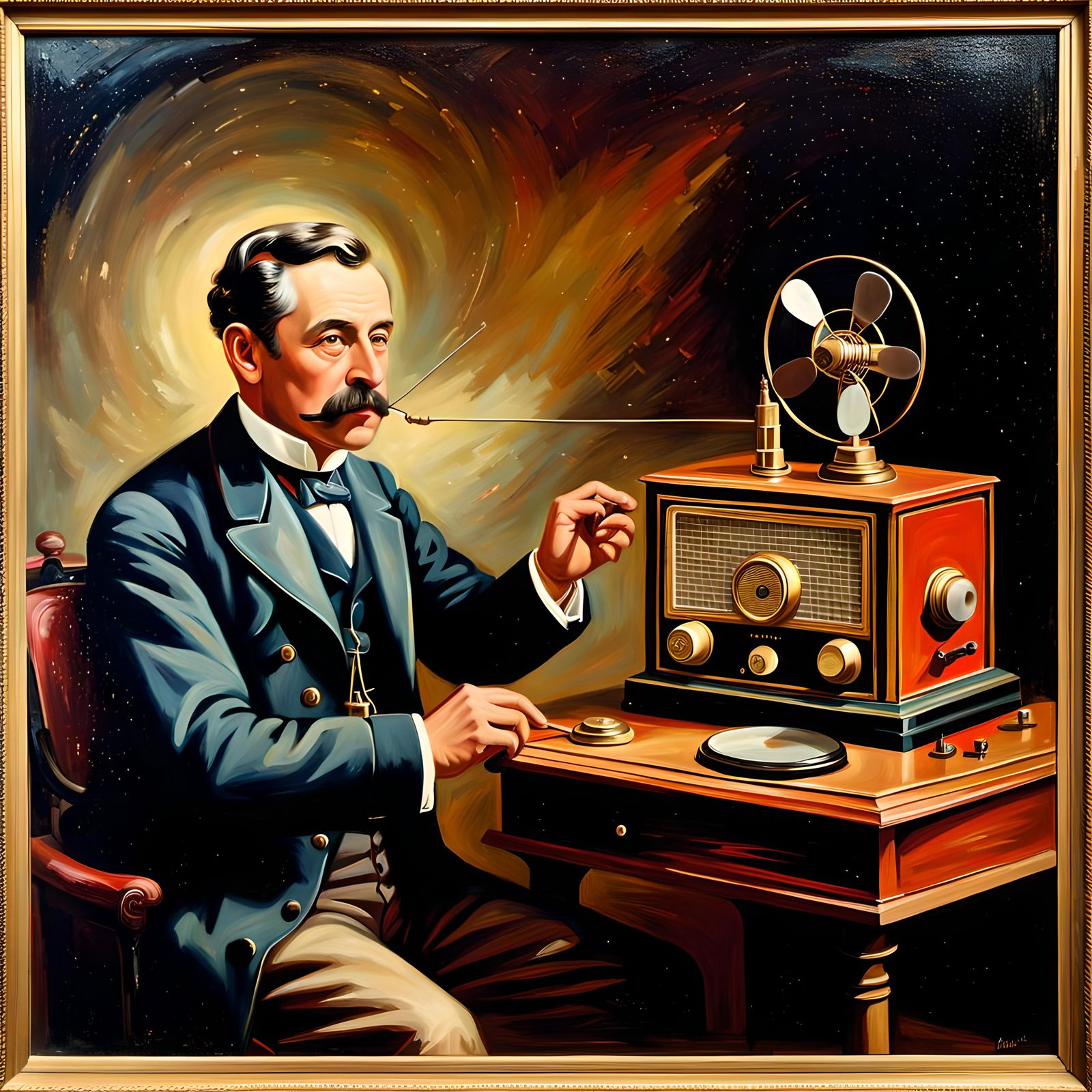 Marcon with Radio transmitter