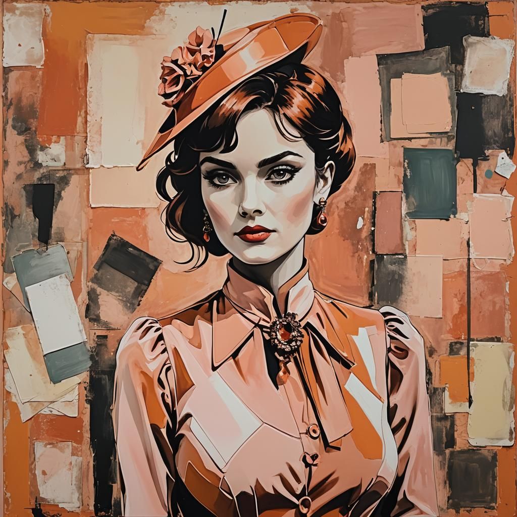 Wynona Ryder as Miss Peach: Abstract Art Portrait