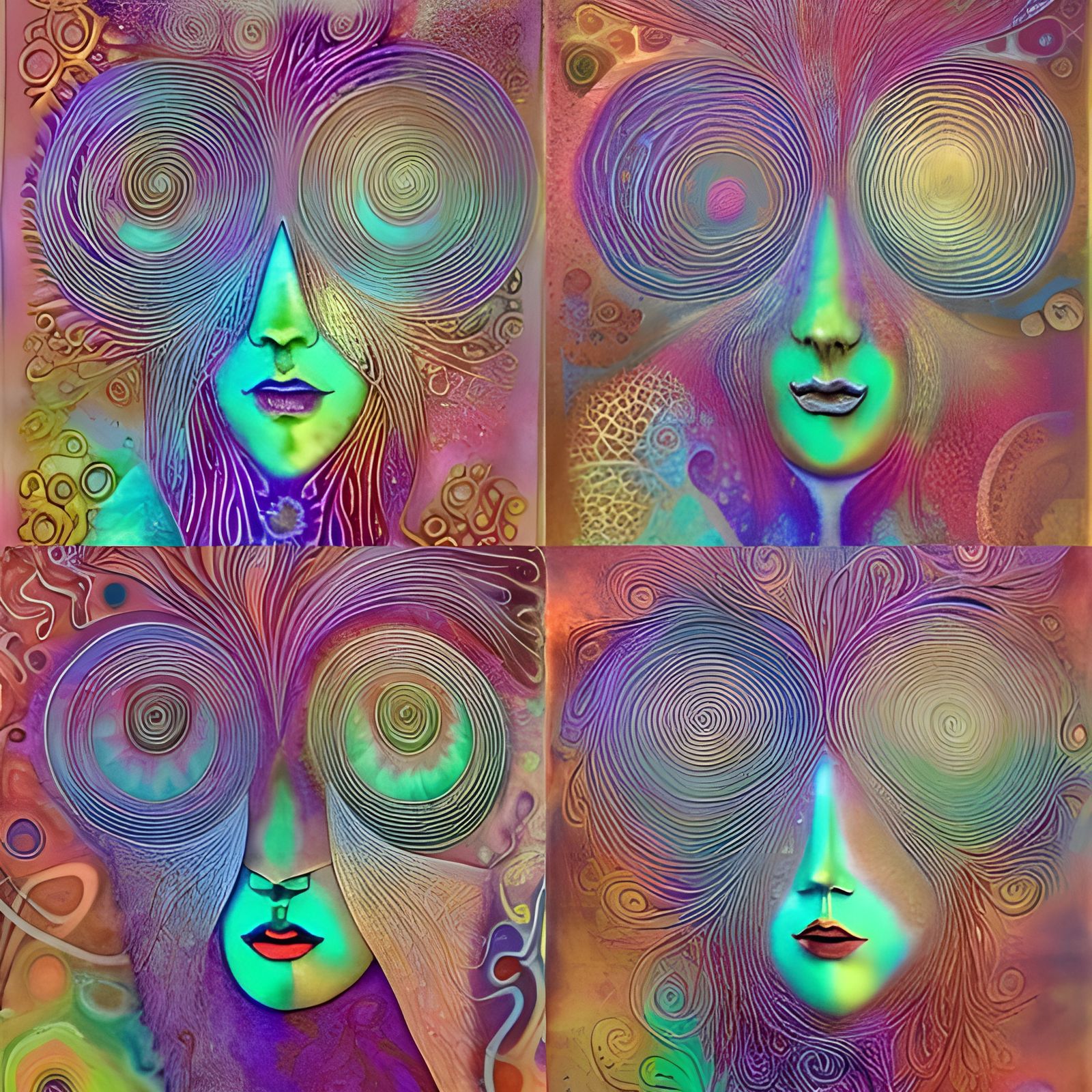 Intricate Postmodern Sculpture of a Goddess