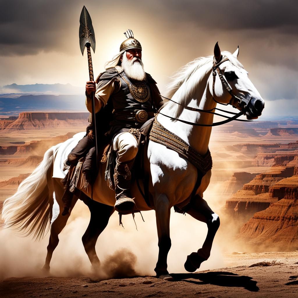 Odin and Apache Warrior in the Badlands
