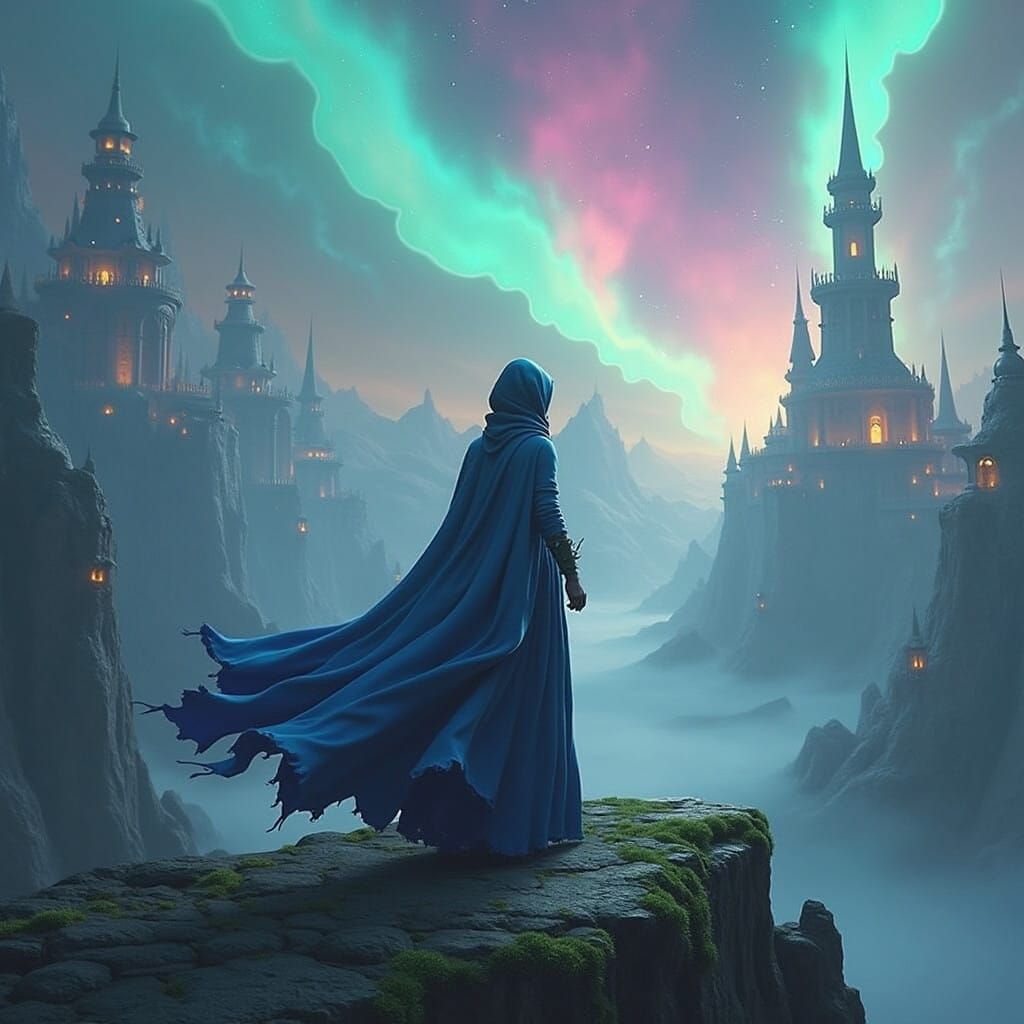 Ancient Time Lord Planet with Shimmering Portal