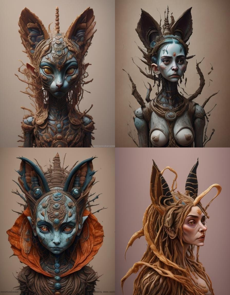 Detailed Character Study in Frida Kahlo Style