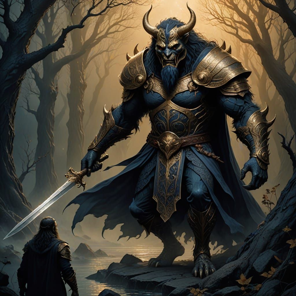 Grendel Faces Beowulf