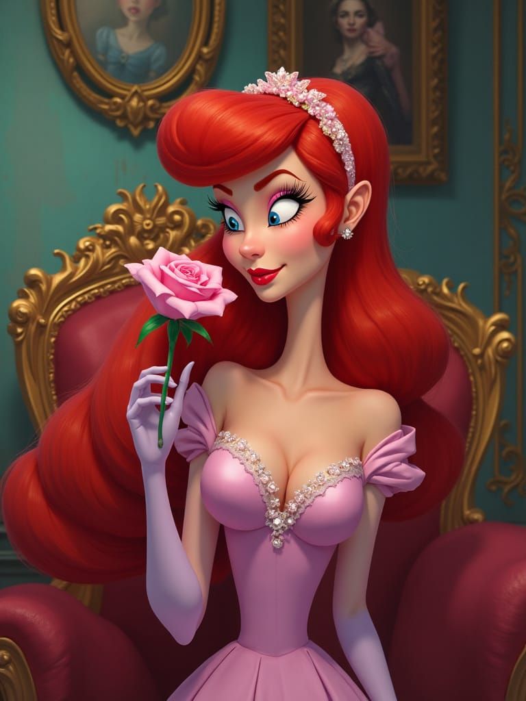 Sultry Jessica Rabbit in Rococo Wonderland