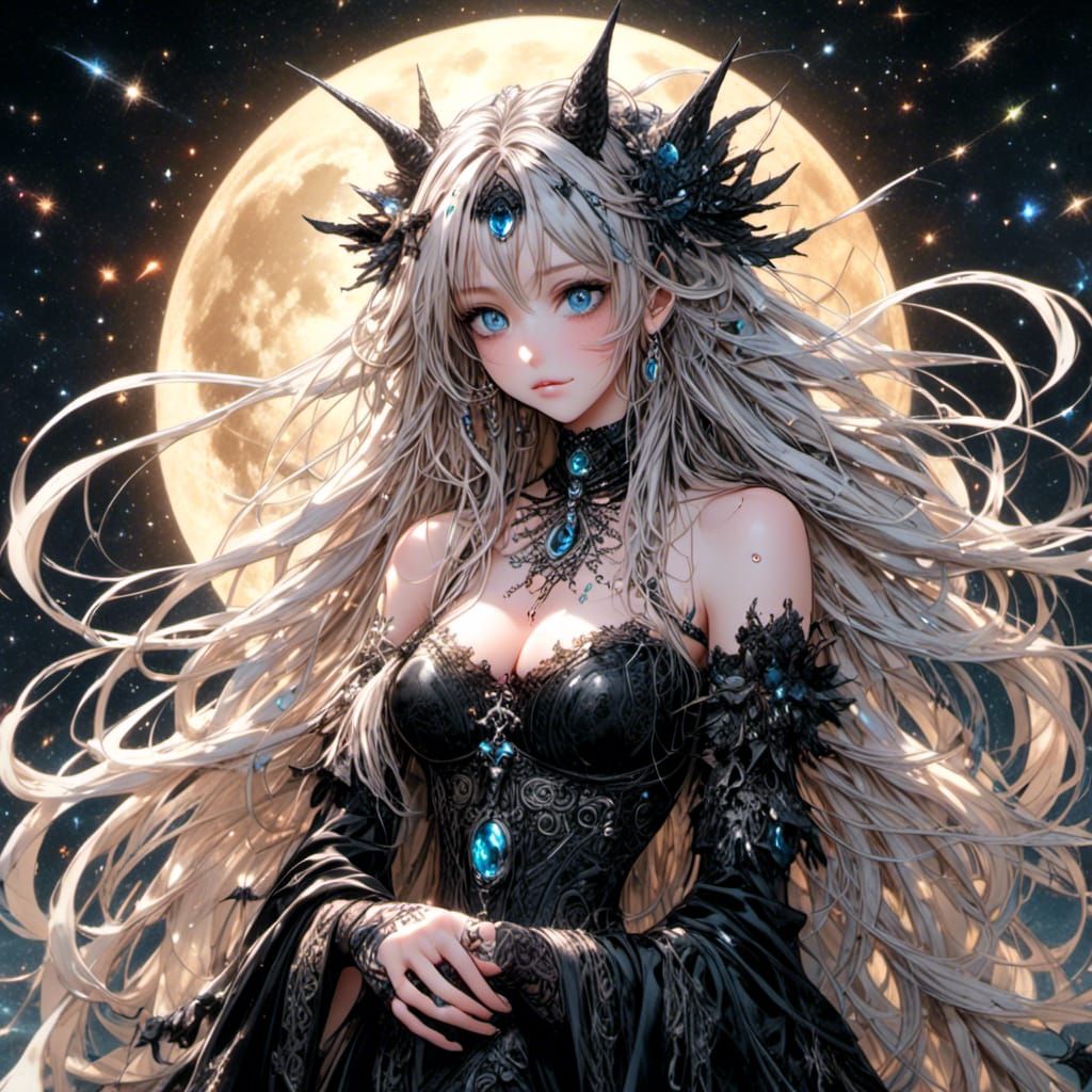 Mythical Chimera Protecting Goddess in Fantasy Art