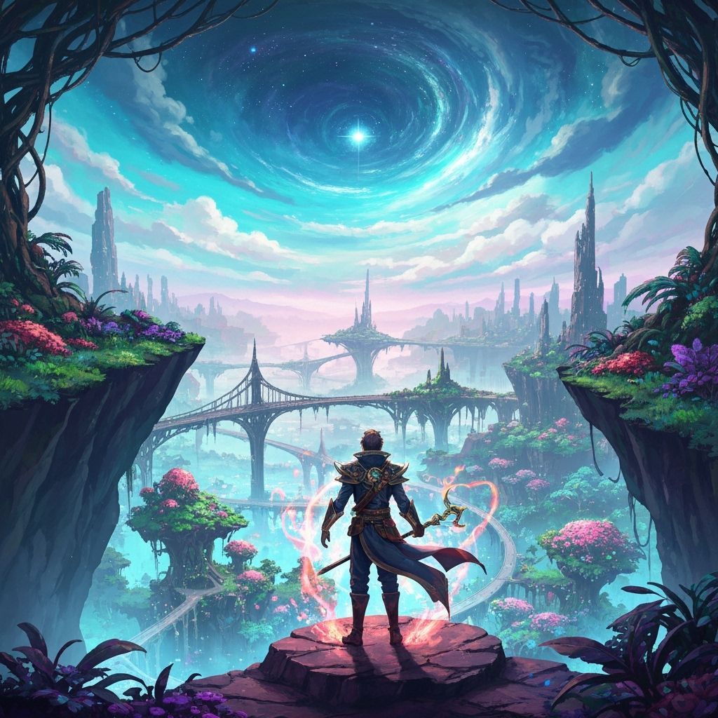 Epic Manga Scene of Alien City at Night