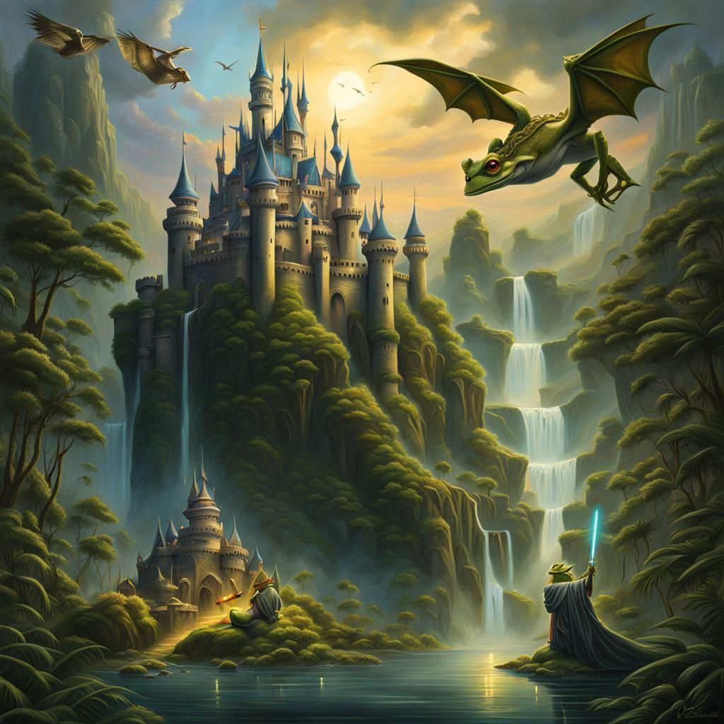 Frog King's Epic Battle in Fantasy Wonderland