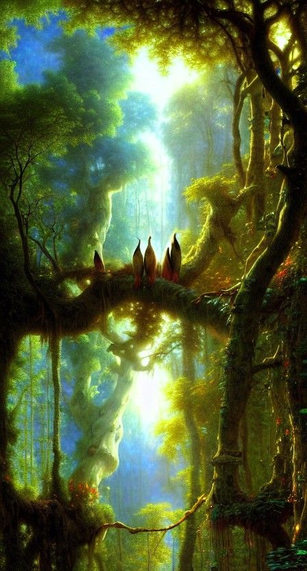 Exotic Birds in a Radiant Primordial Forest