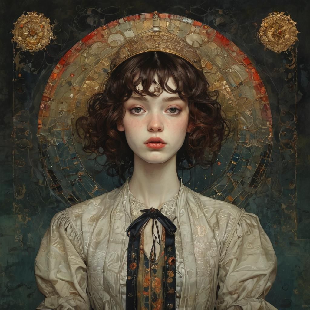 Fairytale Face in Art Nouveau Style