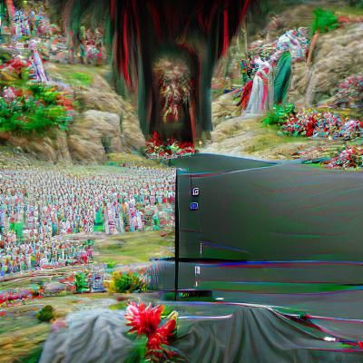 Stylized Death God Yearning for Life