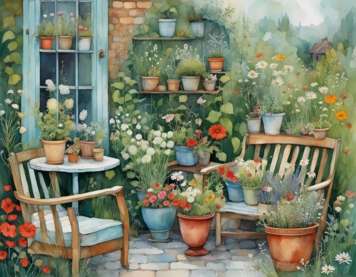 Whimsical Garden Seating in a Gentle World