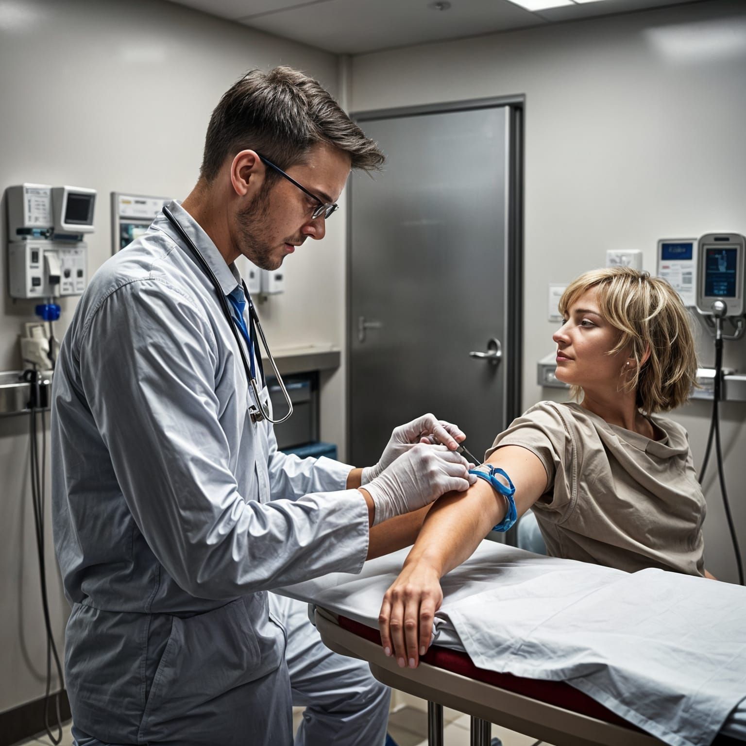 Realistic Medical Procedure in a Hospital Setting