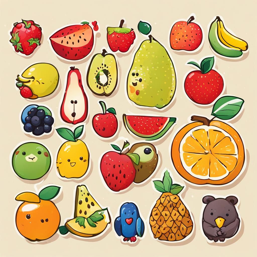 Whimsical Animals Made of Fruits