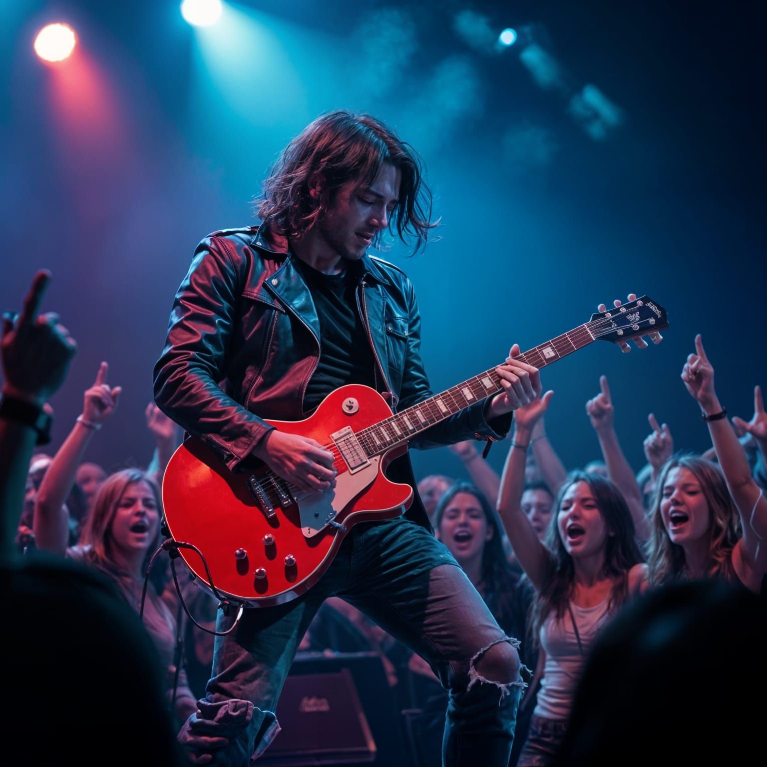 Rock Band Electrifies Crowd on Stage