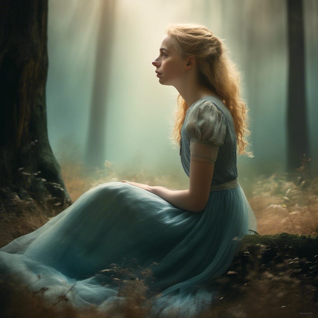 Ethereal Portrait in Impressionistic Style