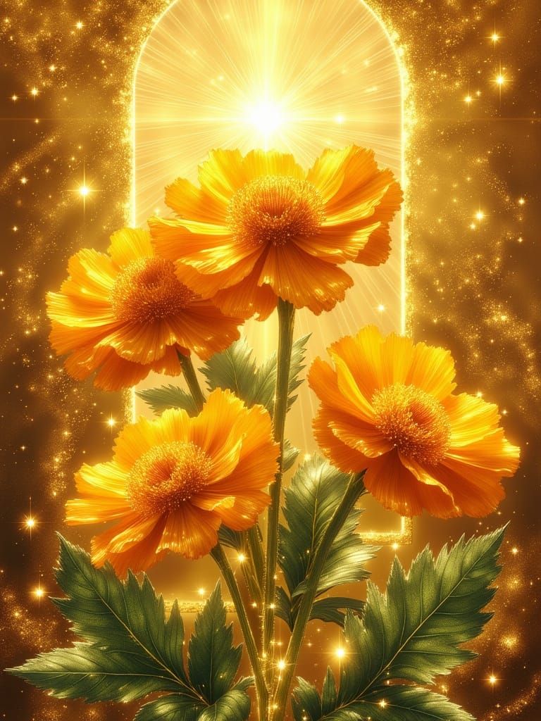 Marigold Oracle Card: Golden Calm and Protection