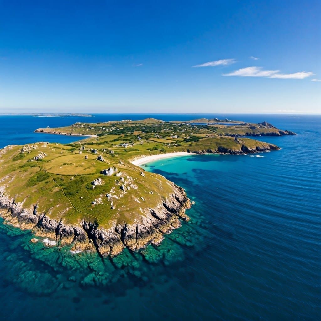Scenic Isles of Scilly Panorama in Dreamy Natural Light