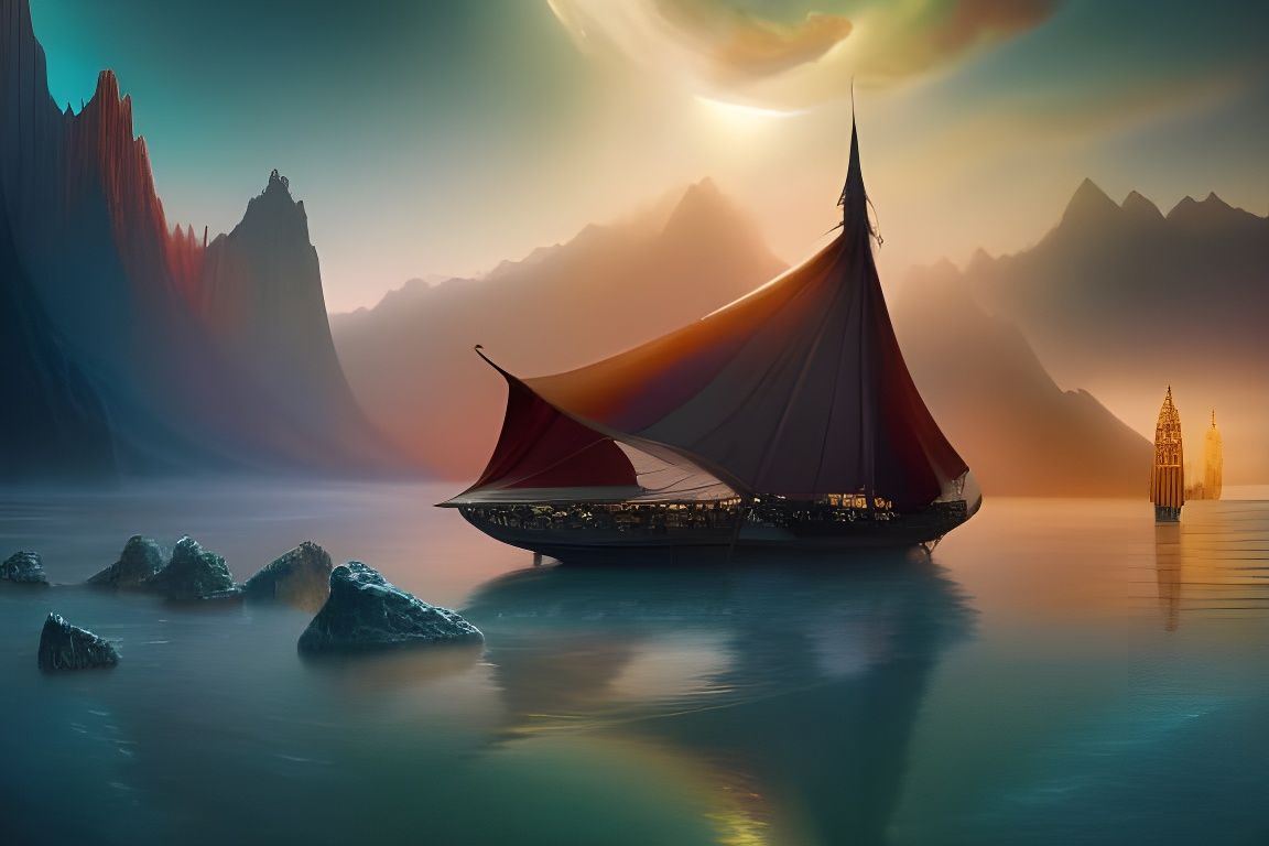 Ethereal Submarine City in Gaslight Style