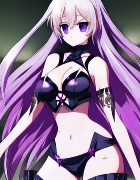 Anime Woman with Blonde Hair in Manga Style