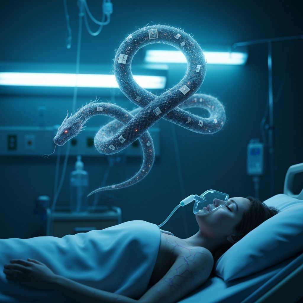 Spectral Serpent Guardian in Haunting ICU Scene