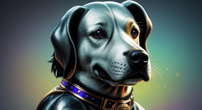 Metallic Snoopy Hyperrealistic Splash Art