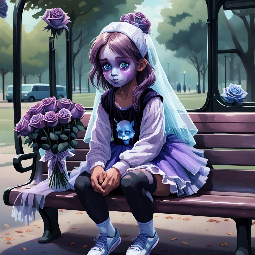 Goth girl lost her loved one