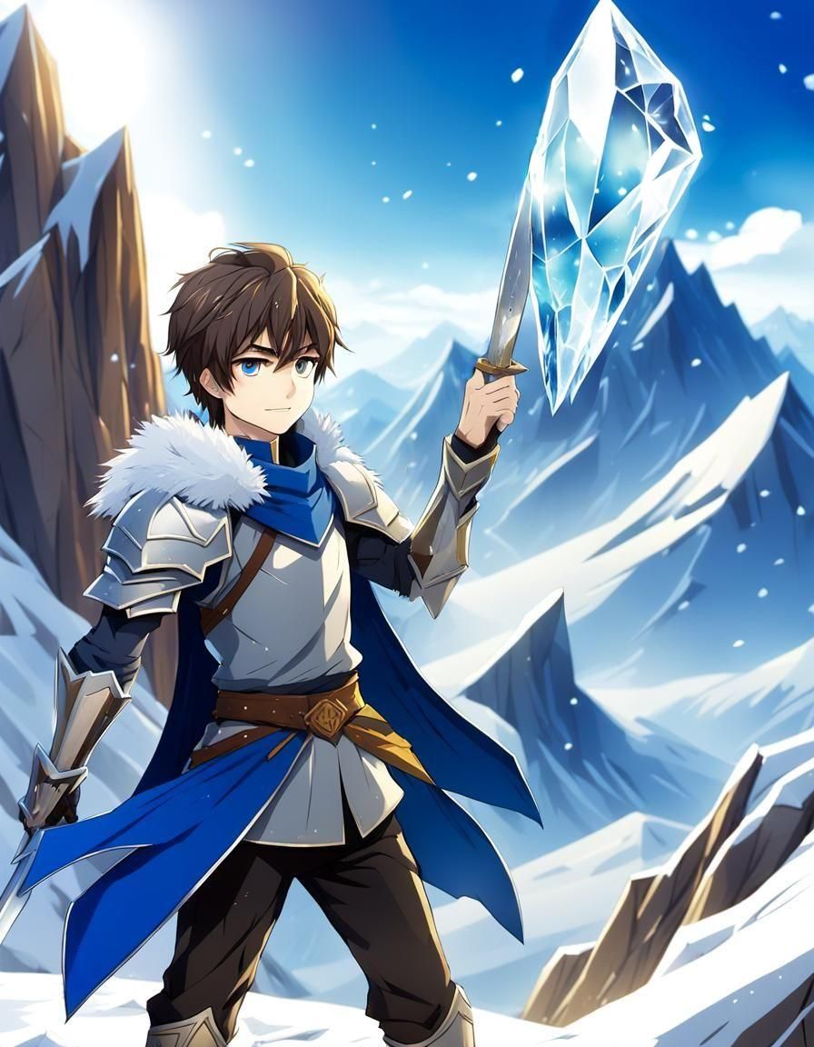 Young Knight in Epic Anime Style