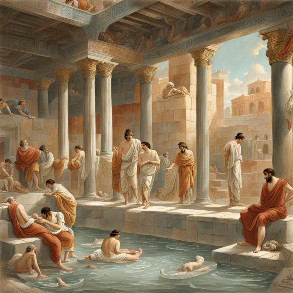 Greek Baths Scene