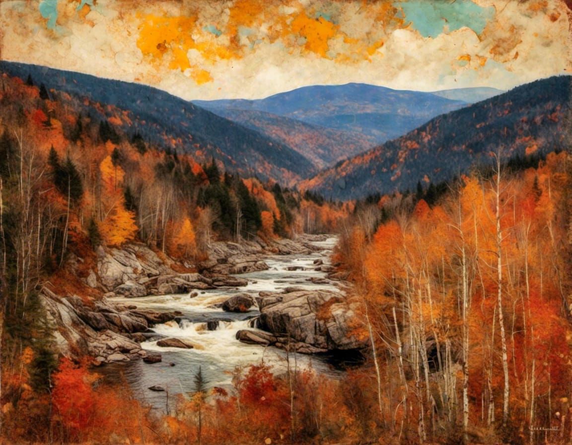 Macabre Autumn in New Hampshire: Expressionist Style