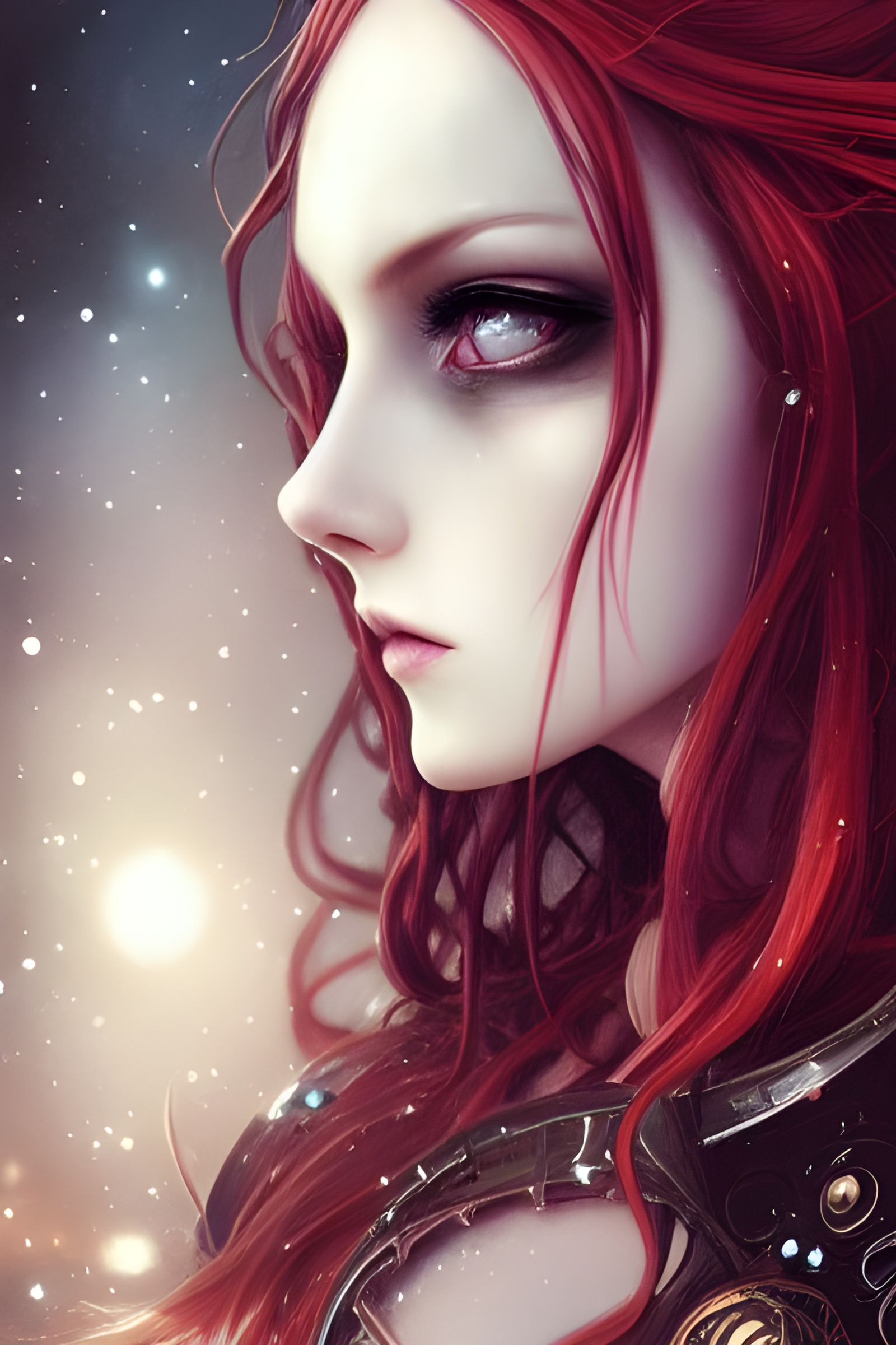 Gothic Steampunk Goddess in Hyper-Realistic Detail