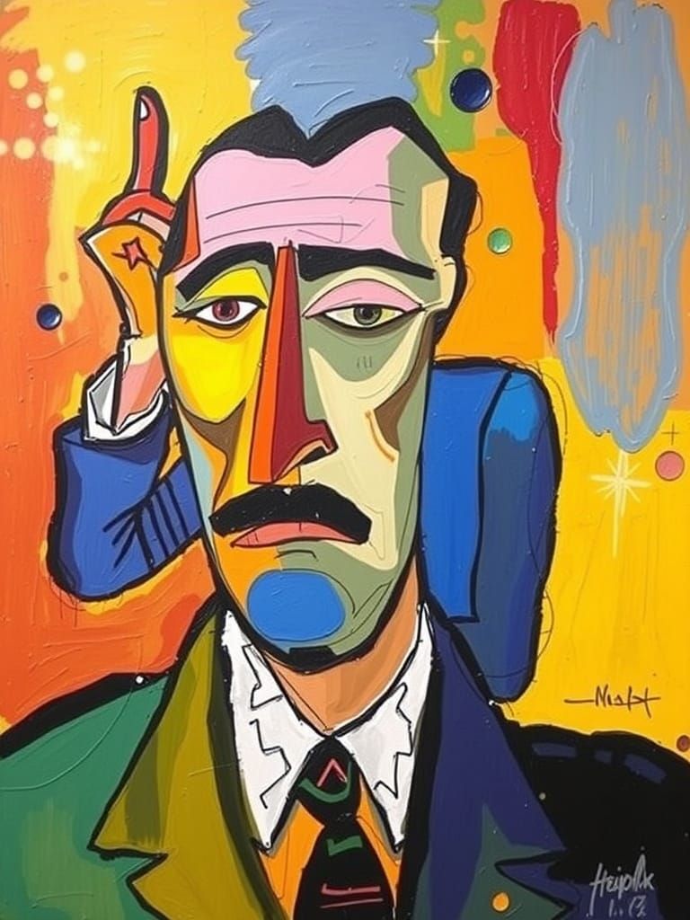 Surreal Artwork in Cubist Style