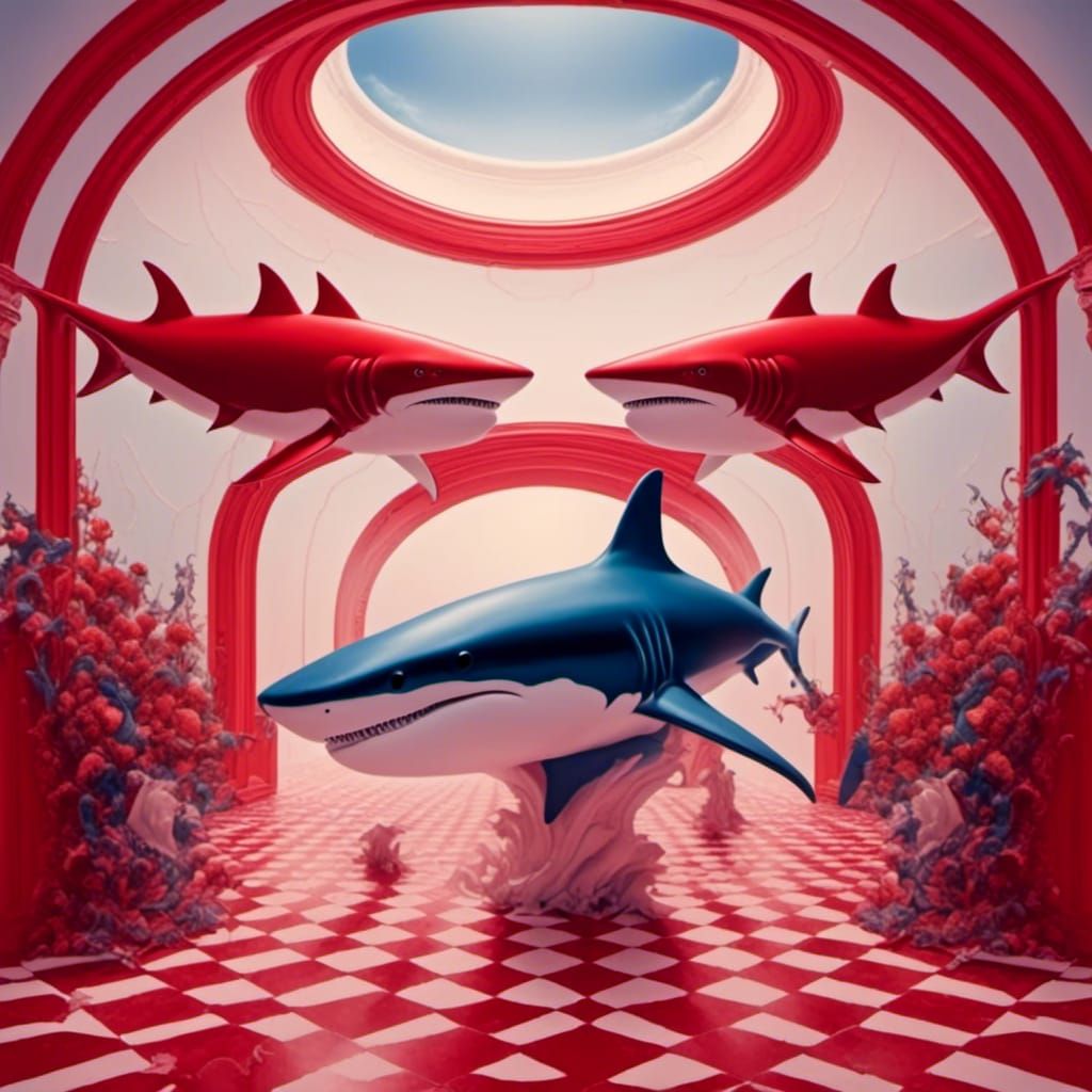 Art Deco Red Sharks Cruise